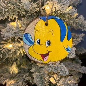 Hand-Painted Flounder Christmas Ornament